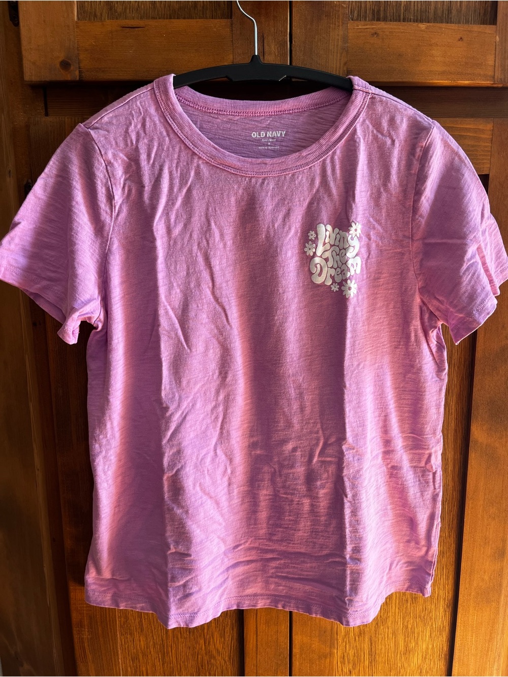 Old Navy Women’s Pink/Purple Short Sleeve Graphic Tee